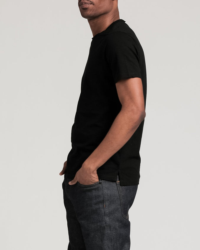 Roll Neck Tee - Color: Black | Black