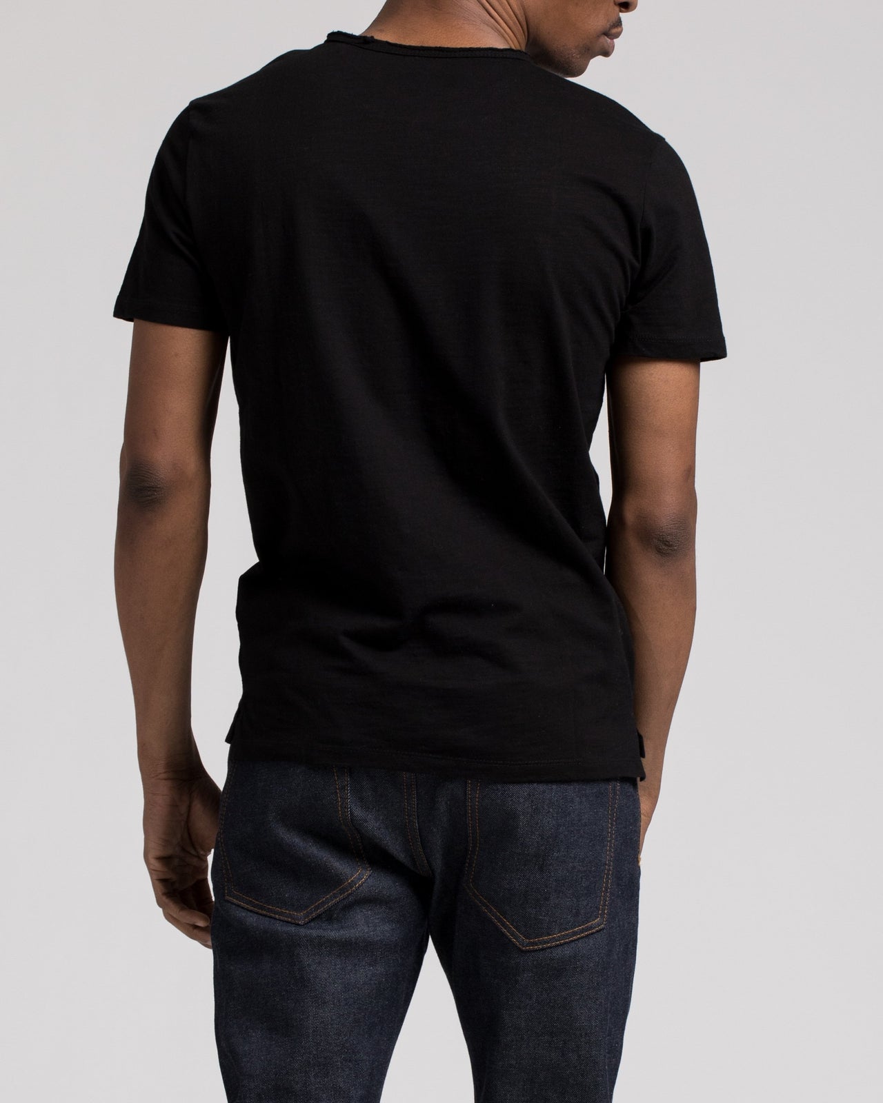 Roll Neck Tee - Color: Black | Black