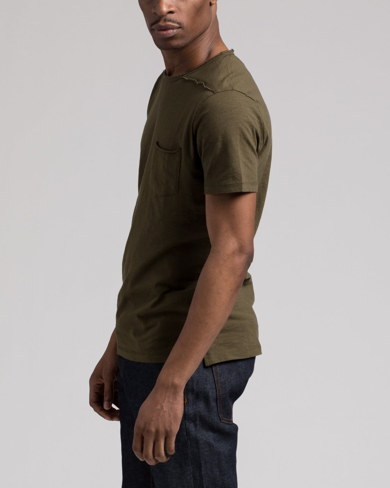 Roll Neck Tee - Color: Olive | Green