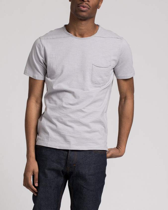 Roll Neck Tee - Color: Silver | Gray