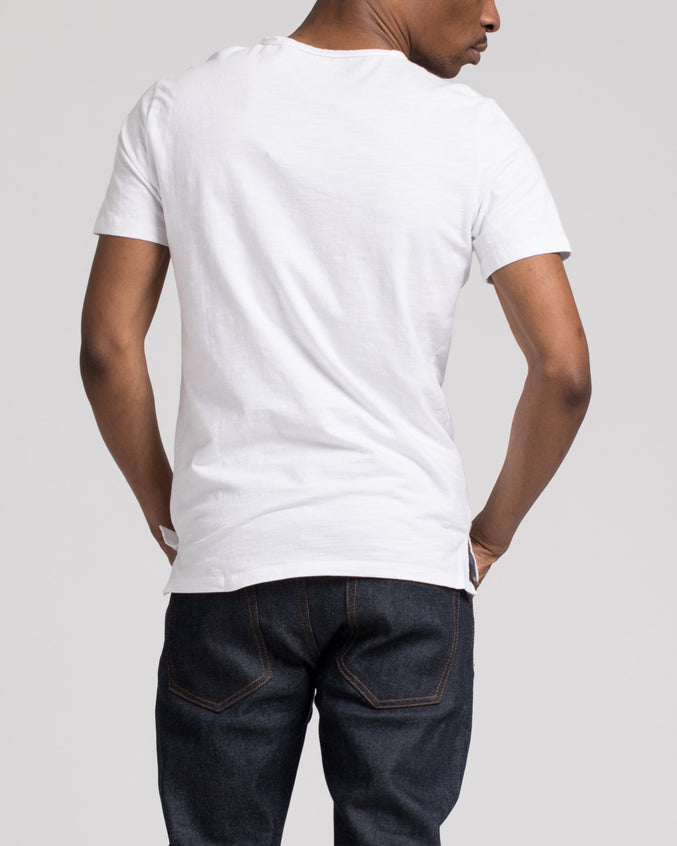 Roll Neck Tee - Color: White | White