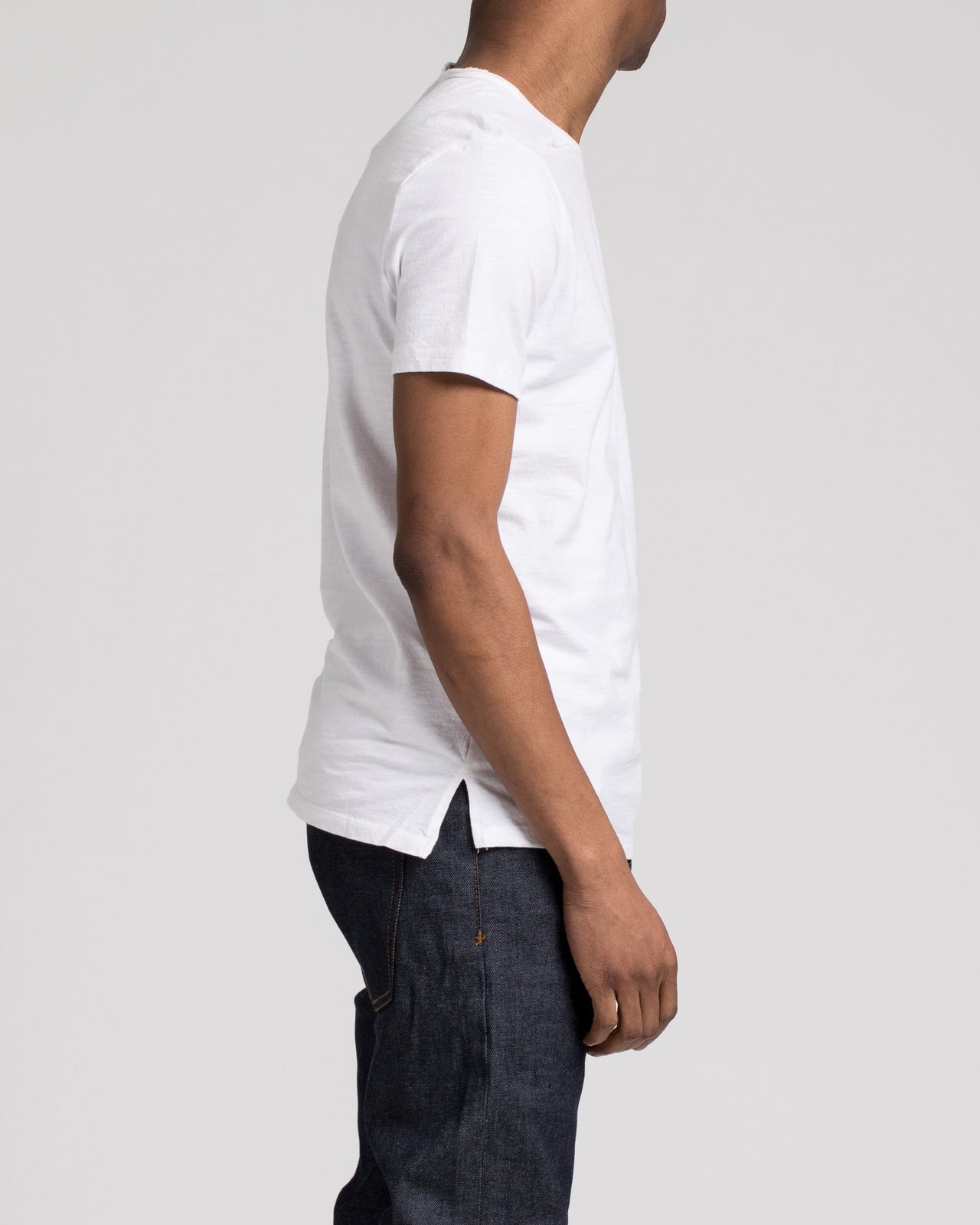 Roll Neck Tee - Color: White | White