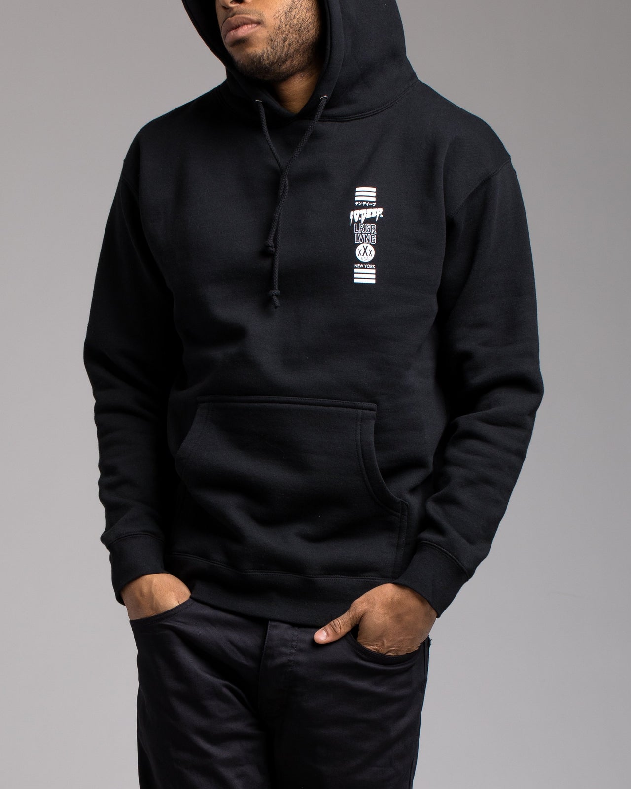 Triple Stack 2 Hoodie - Color: Black | Black