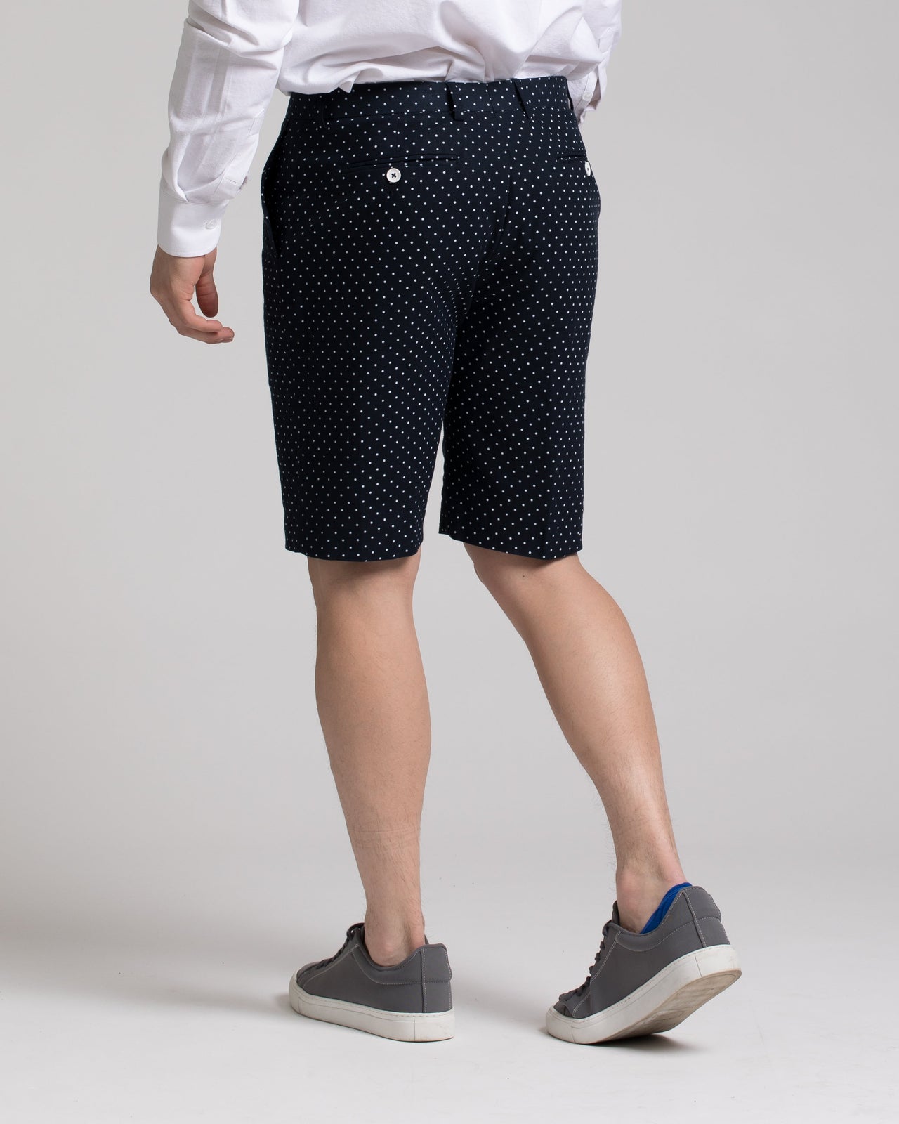 Fairview Shorts - Color: Navy & White Polkadot | Blue