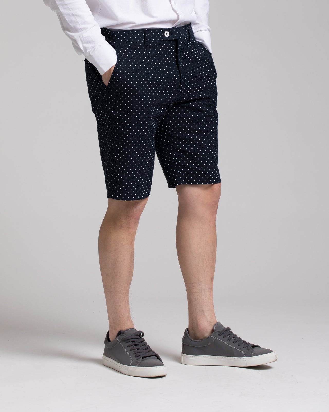 Fairview Shorts - Color: Navy & White Polkadot | Blue