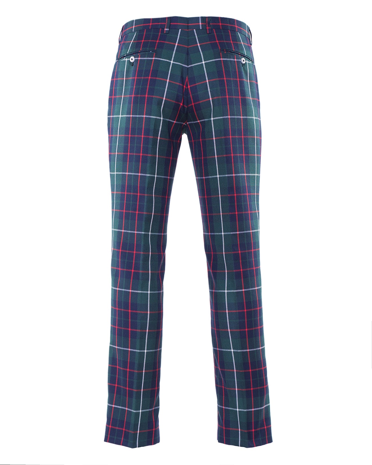Downing Pant - Color: Green Navy/Red Tartan | Green