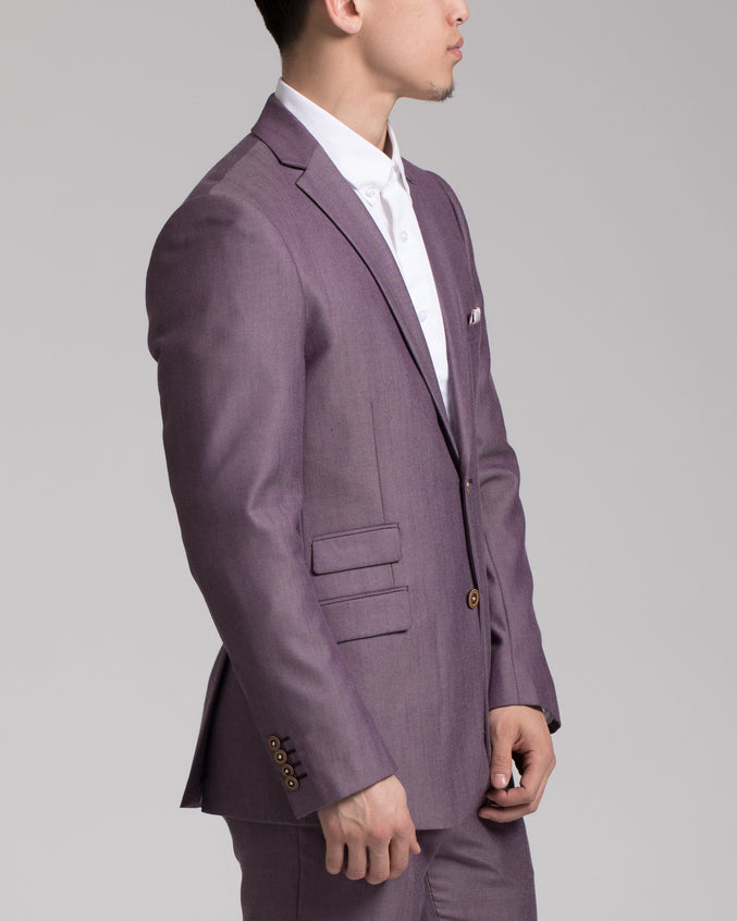 Dover Notch Jacket - Color: Violet Chambray | Purple