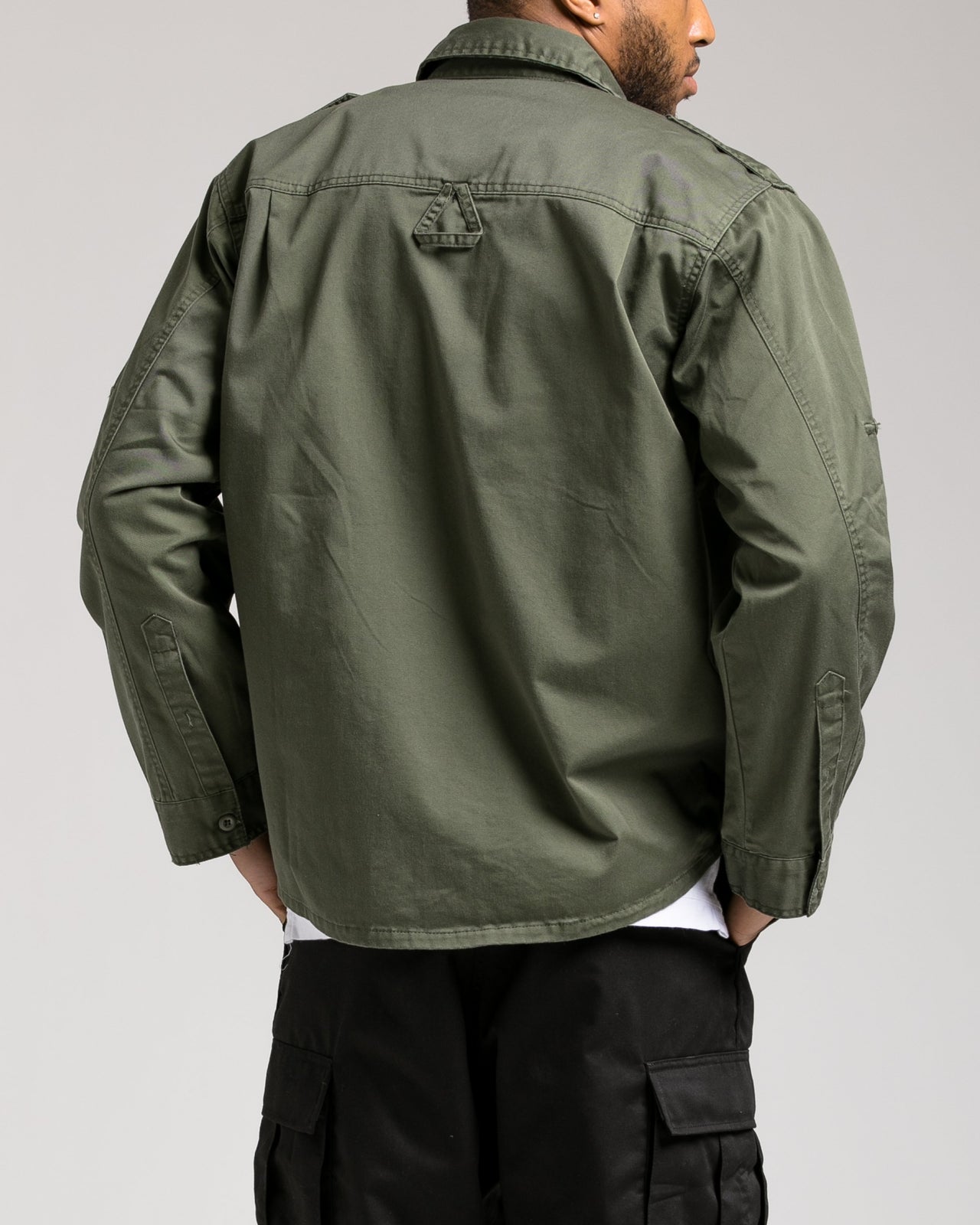 Vintage Olive Drab Fatigue Shirt - Color: Olive Drab | Green