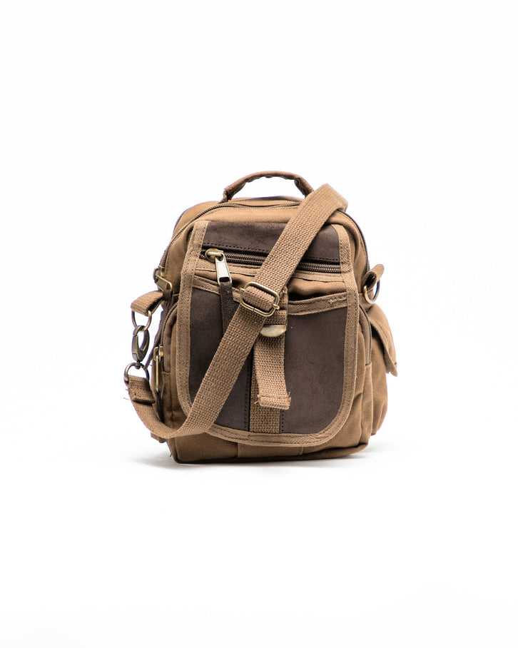 Travell Shoulder Bag with Leather Accents