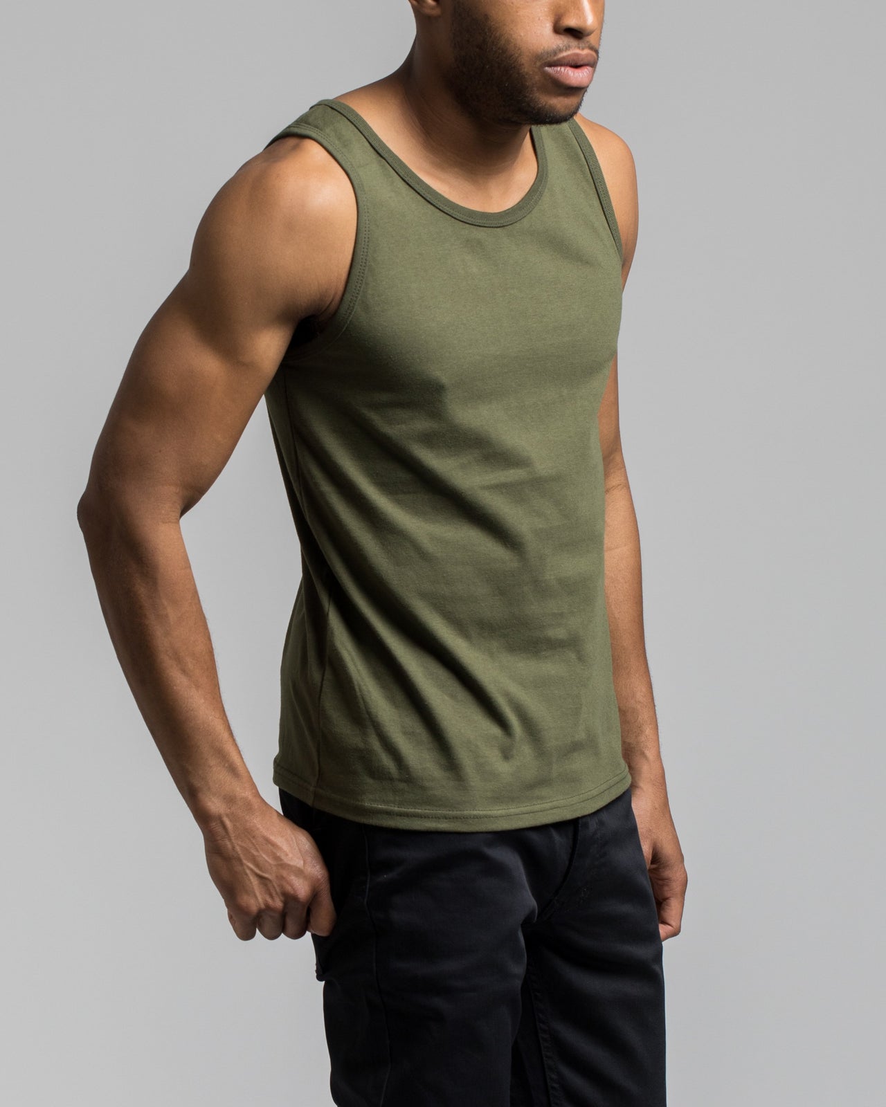 Basic Tank Top - Color: Olive Drab | Green