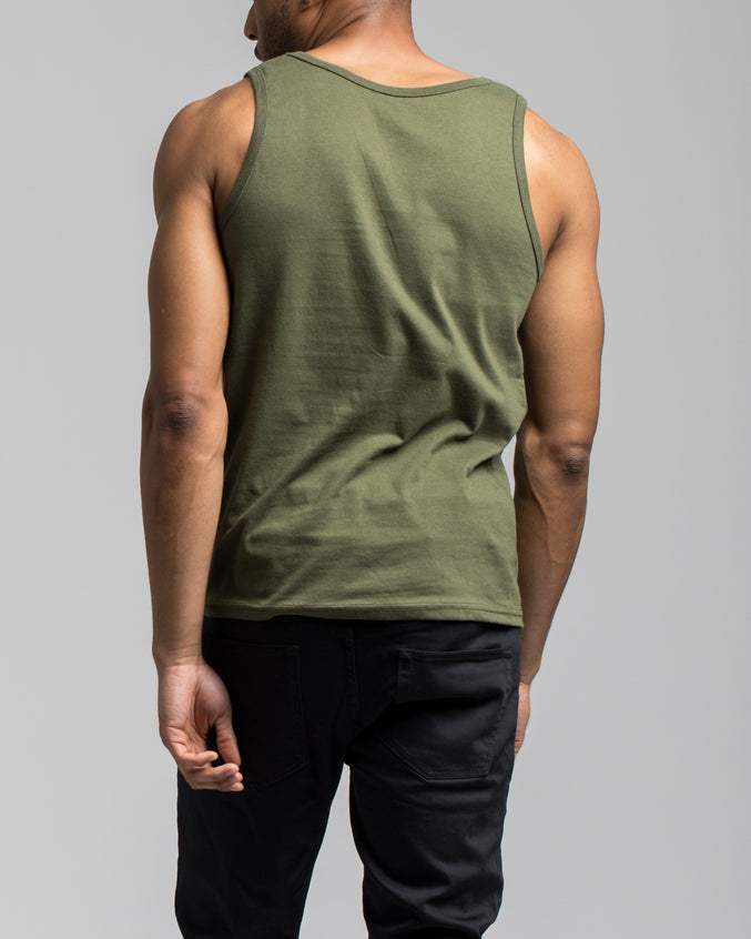 Basic Tank Top - Color: Olive Drab | Green