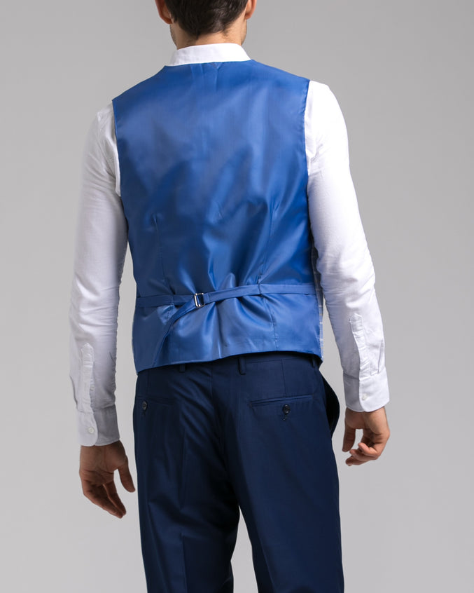 Dorsia Suit Jacket - Color: Blue/White/Grey Plaid | Blue