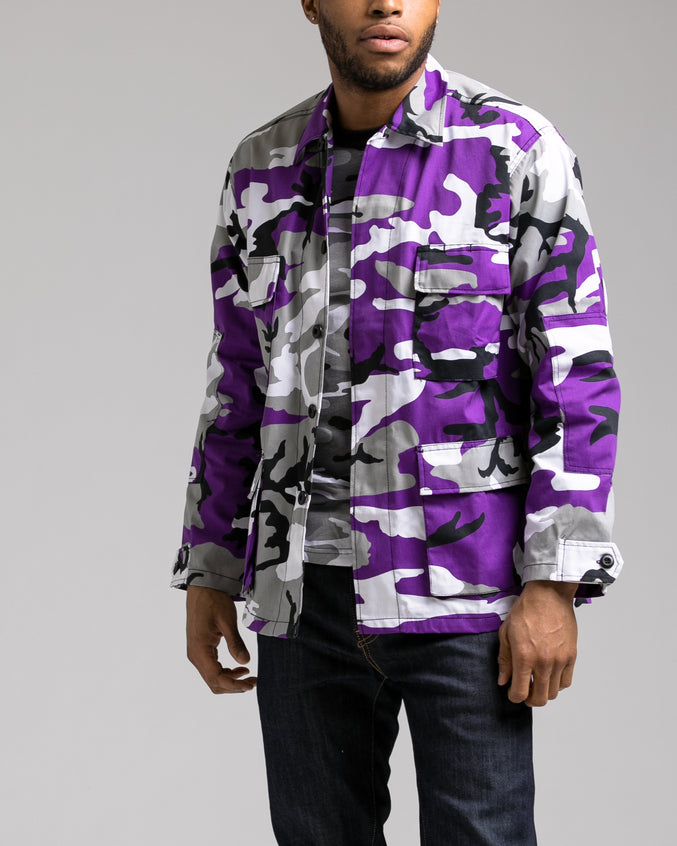 B.D.U. Shirt Jacket - Color: Ultra Violet Camo | Purple