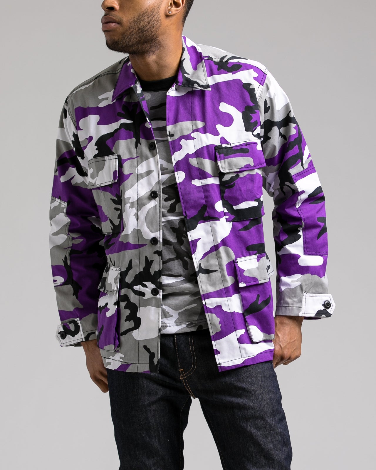 B.D.U. Shirt Jacket - Color: Ultra Violet Camo | Purple