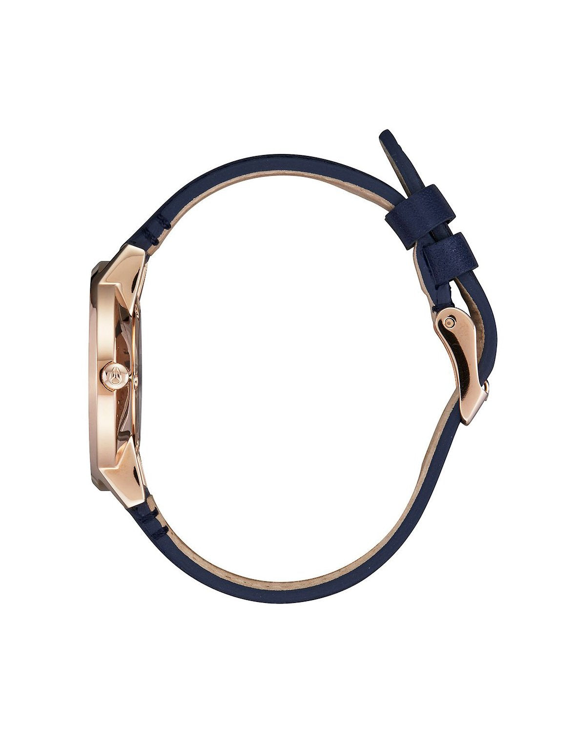 Porter 35 Leather - Color: ROSE GOLD / NAVY / WHITE | Blue