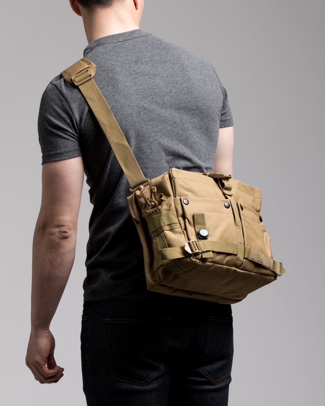 Messenger Bag - Color: Khaki | Beige
