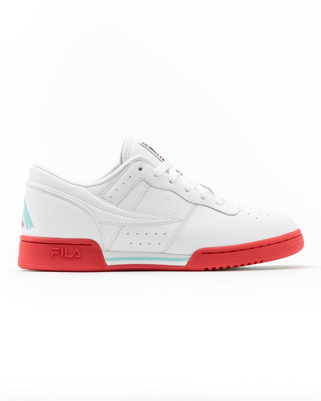 Original Fitness Logo - Color: White/Red | White