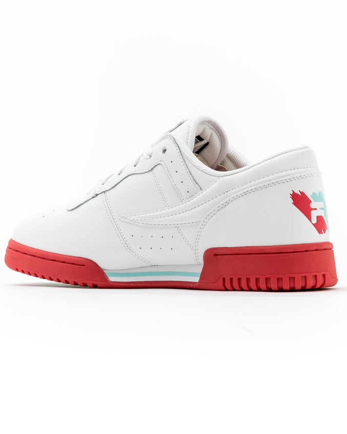 Original Fitness Logo - Color: White/Red | White