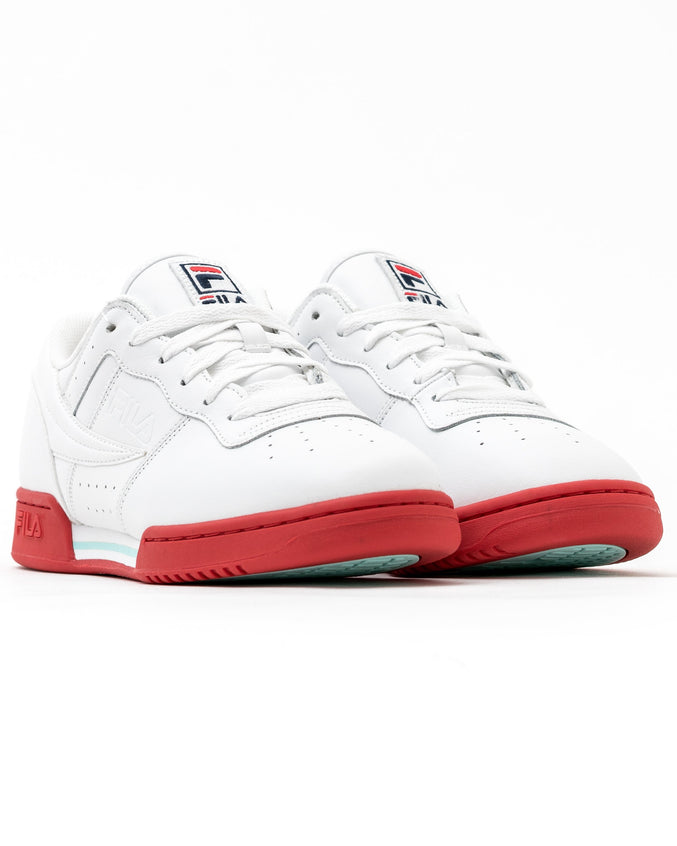 Original Fitness Logo - Color: White/Red | White