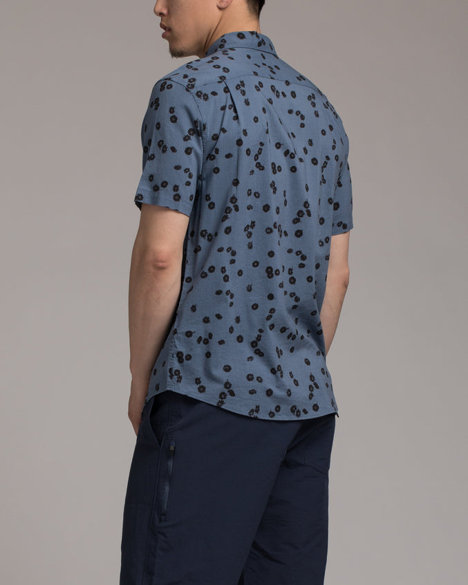 OD Floral Shirt - Color: BLUE SLATE | Blue