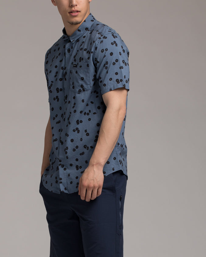OD Floral Shirt - Color: BLUE SLATE | Blue