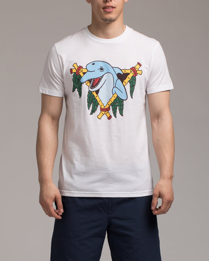 Dolphin Club Tee - Color: Antique White | White