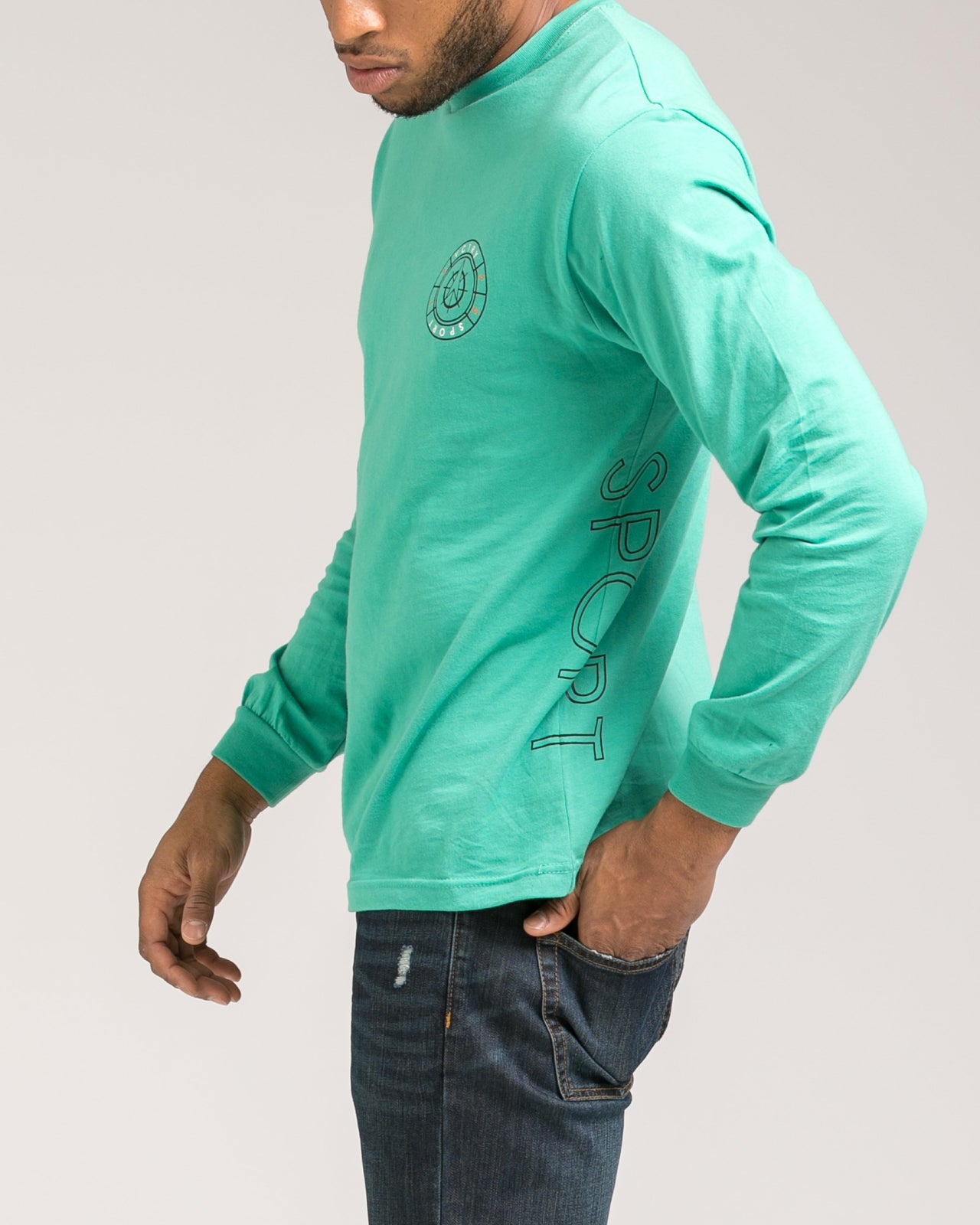 Longitude Longsleeve Tee - Color: Winter Green | Green