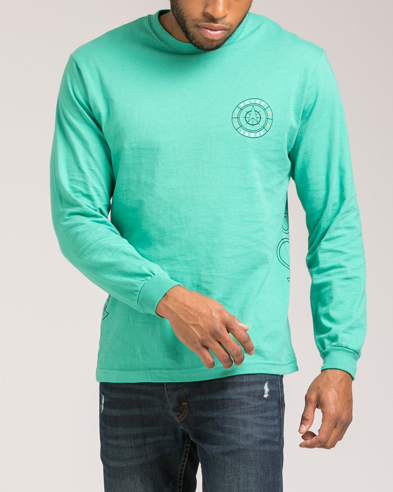 Longitude Longsleeve Tee - Color: Winter Green | Green