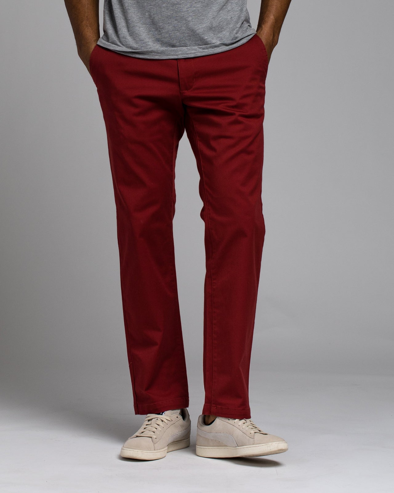 Week End Stretch Pant - Color: Rosewood | Red