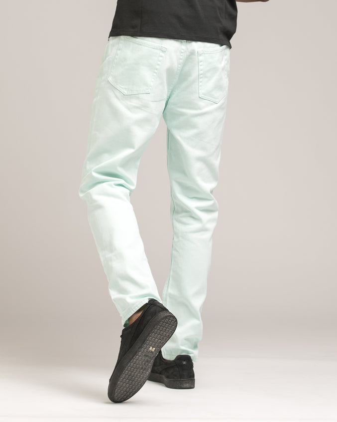 Garment Dye Taper Denim - Color: Mint | Green