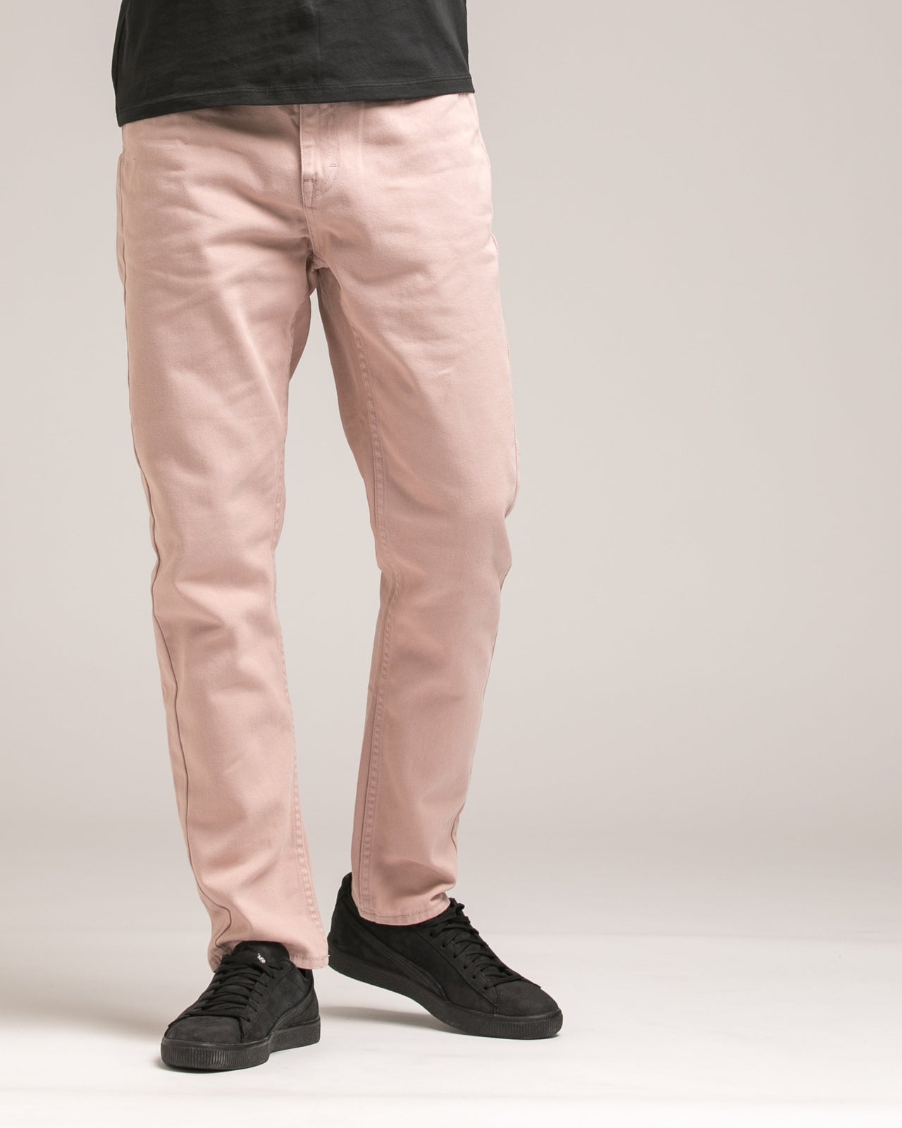 Garment Dye Taper Denim - Color: Pink | Pink