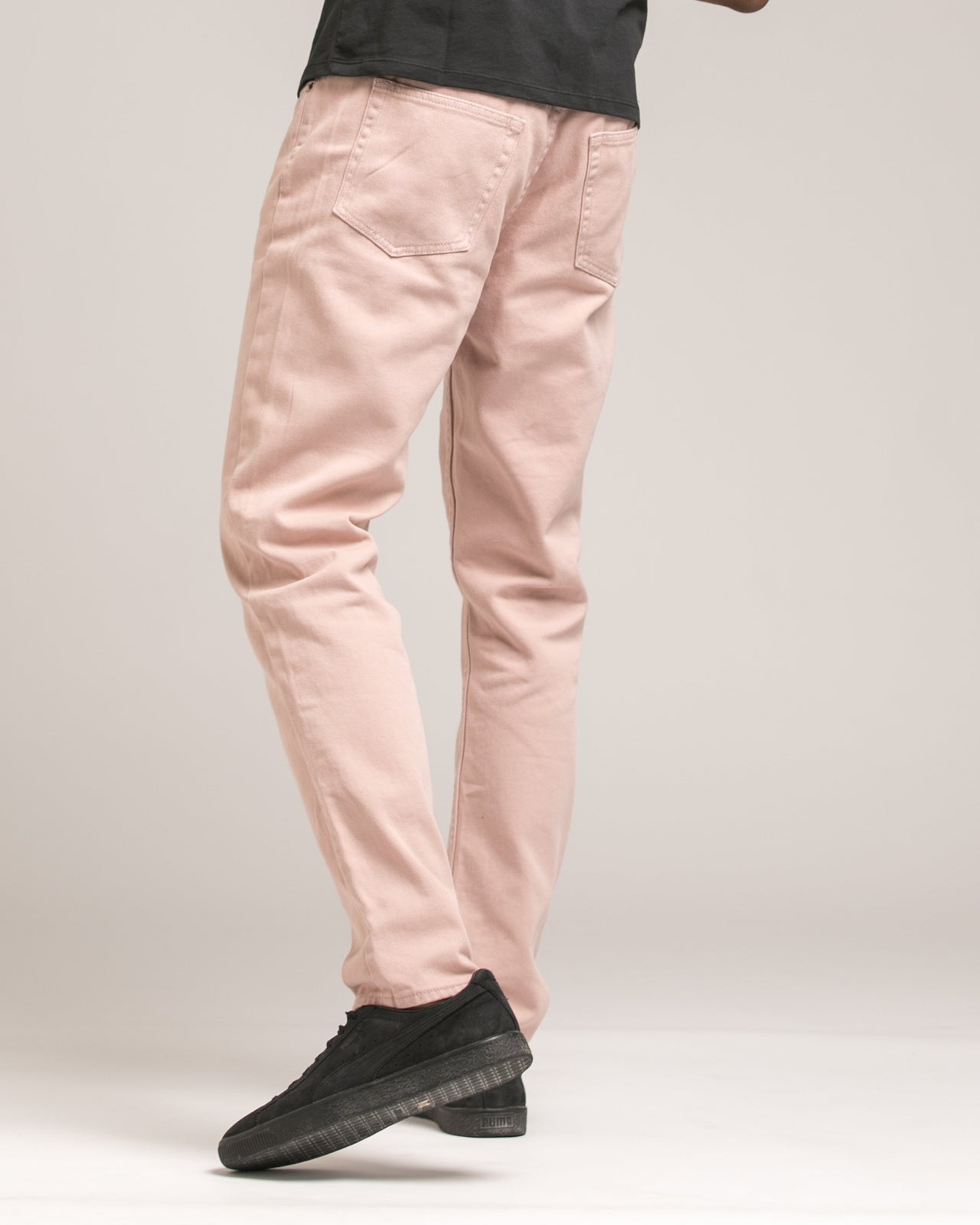 Garment Dye Taper Denim - Color: Pink | Pink