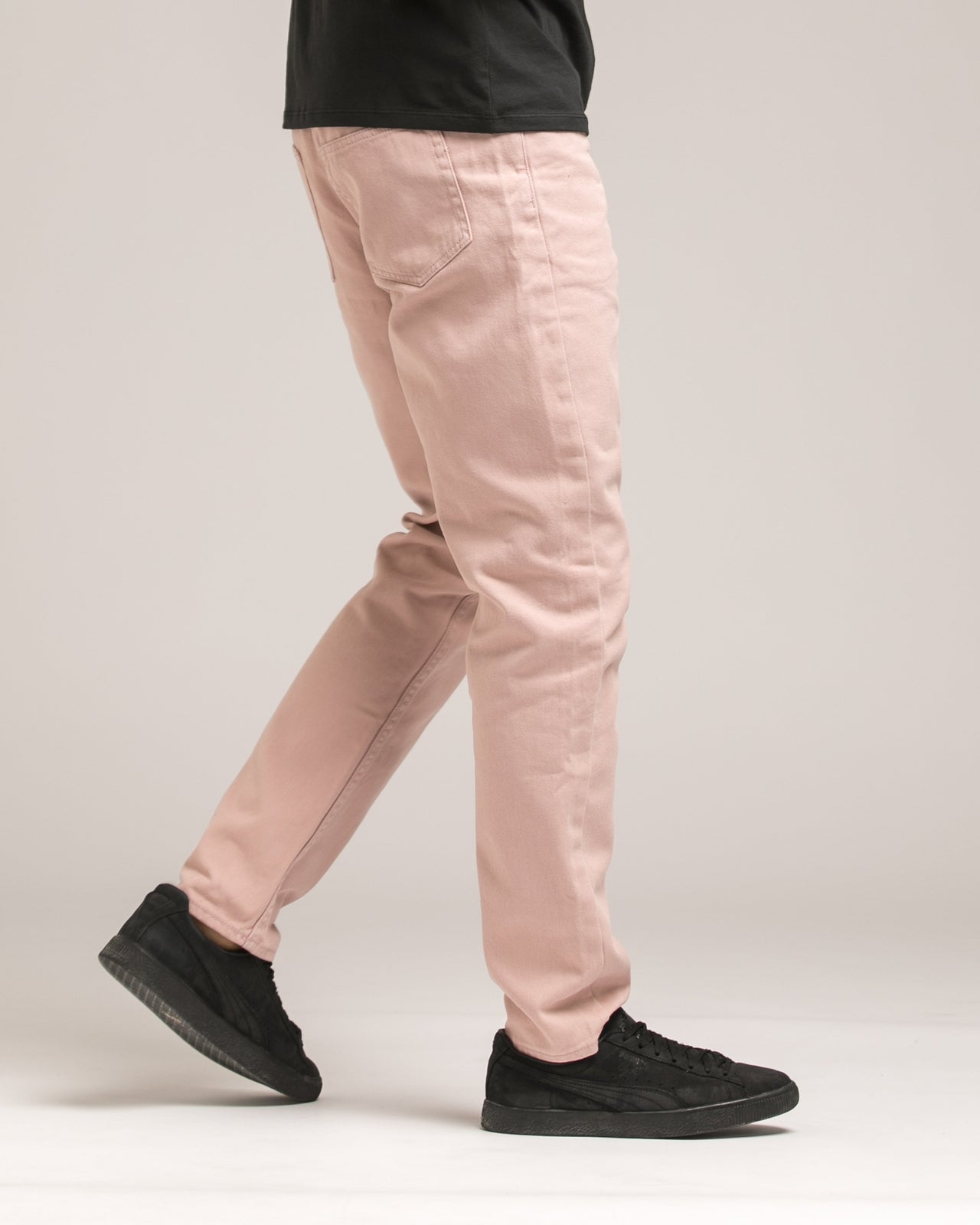 Garment Dye Taper Denim - Color: Pink | Pink