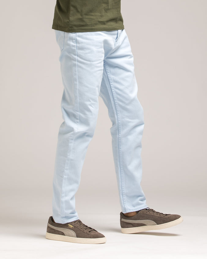 Garment Dye Taper Denim - Color: Skyway | Blue
