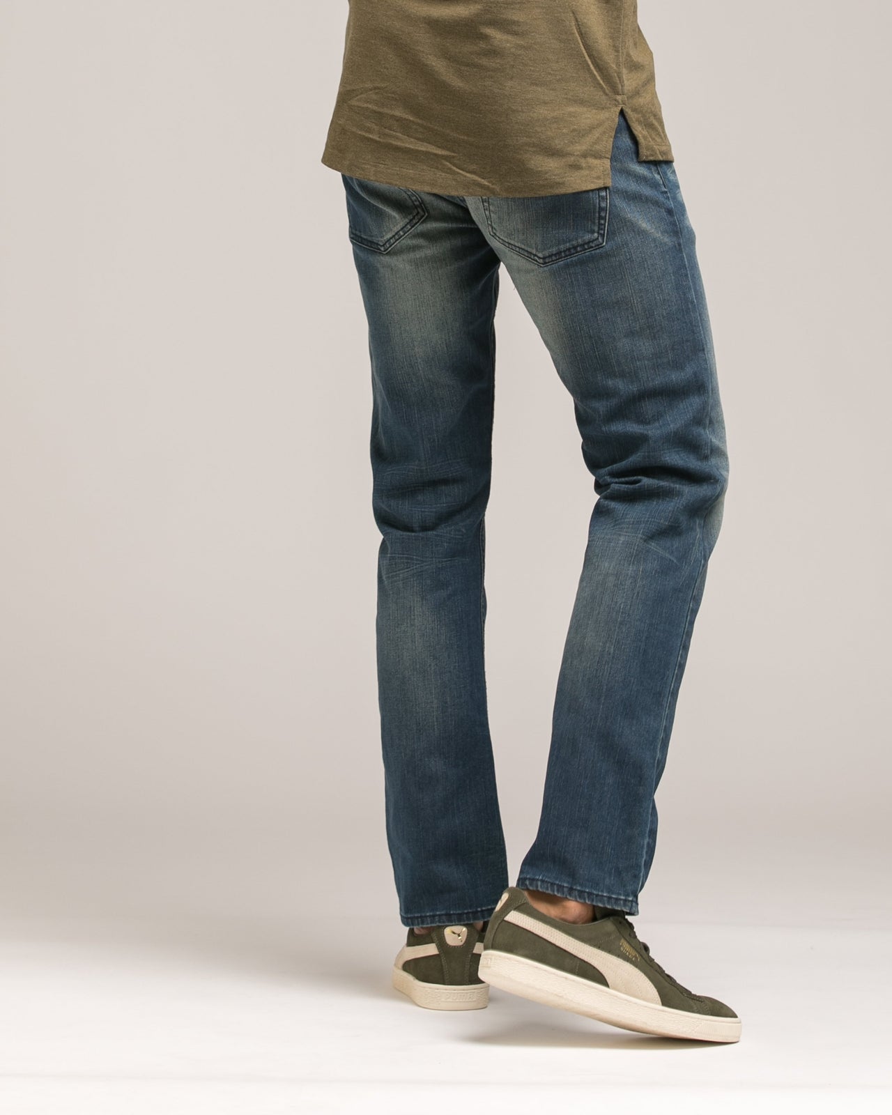 Slim Stretch Denim - Color: Blue Midtone | Blue