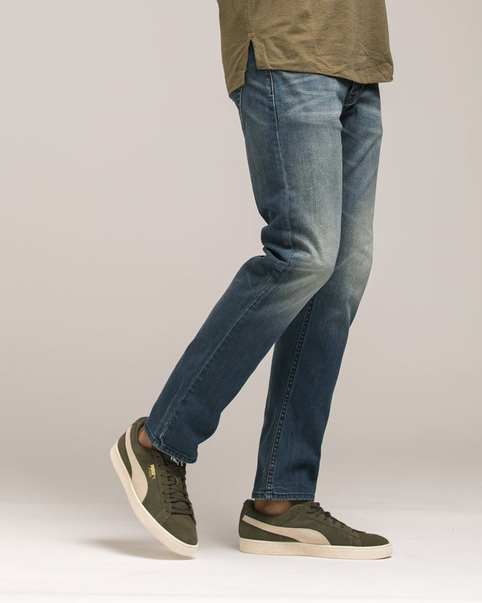 Slim Stretch Denim - Color: Blue Midtone | Blue