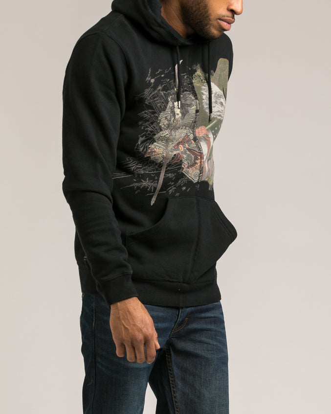 Washinosenshi Split Hoodie - Color: Black | Black