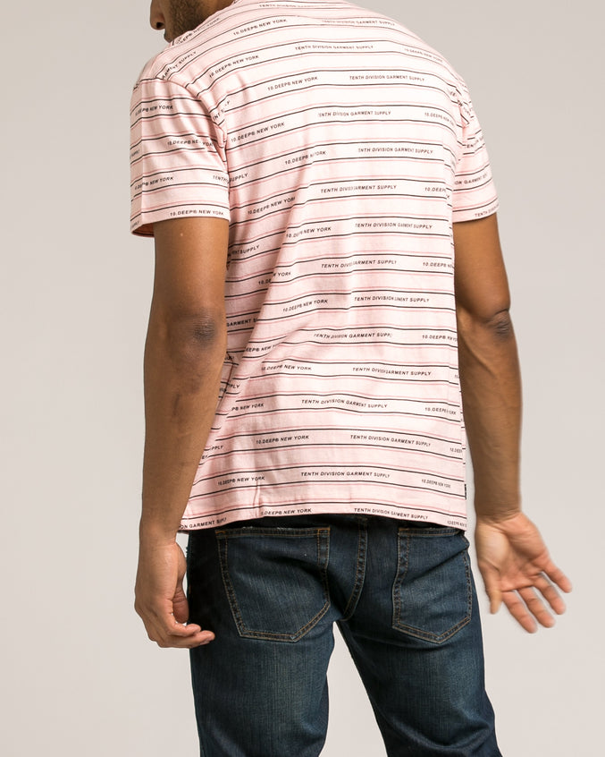 Garment Supply Stripe Tee - Color: Pink | Pink