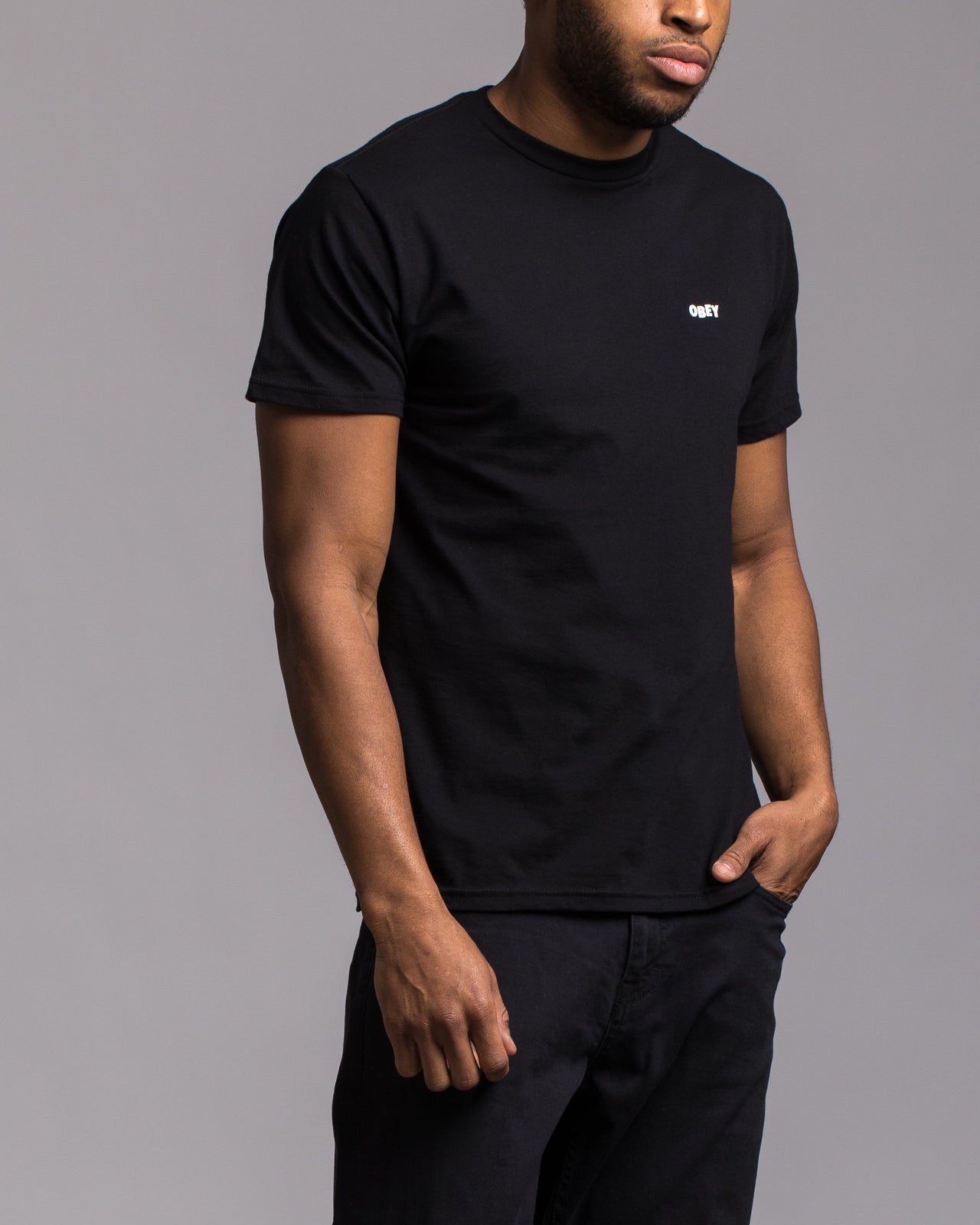 Obey Jumble Lo Fi Tee - Color: Black | Black