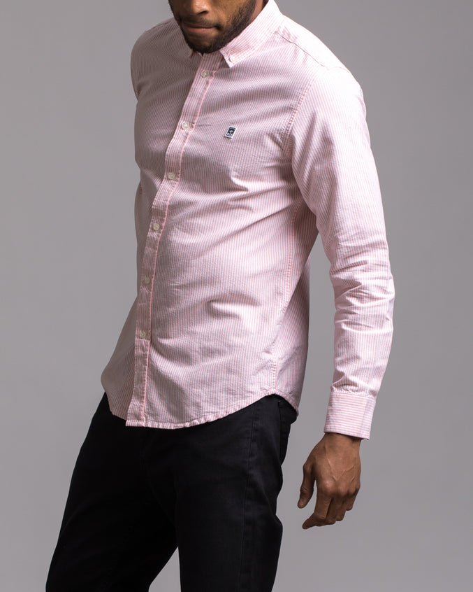 Eighty Nine Stripes Shirt - Color: Pale Coral Multi | Pink