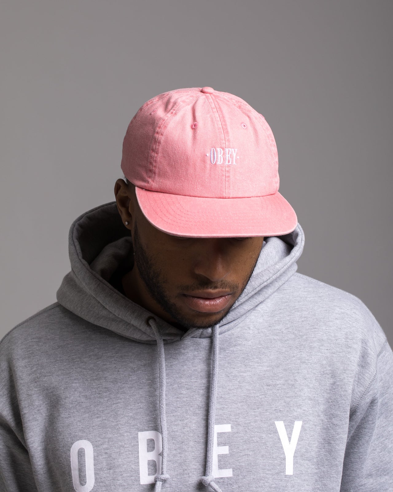 Rose 6 Panel Snapback - Color: Pale Coral | Pink