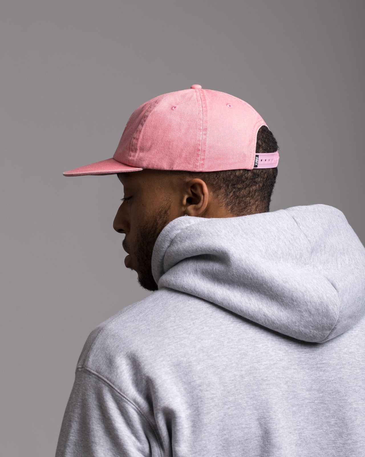 Rose 6 Panel Snapback - Color: Pale Coral | Pink