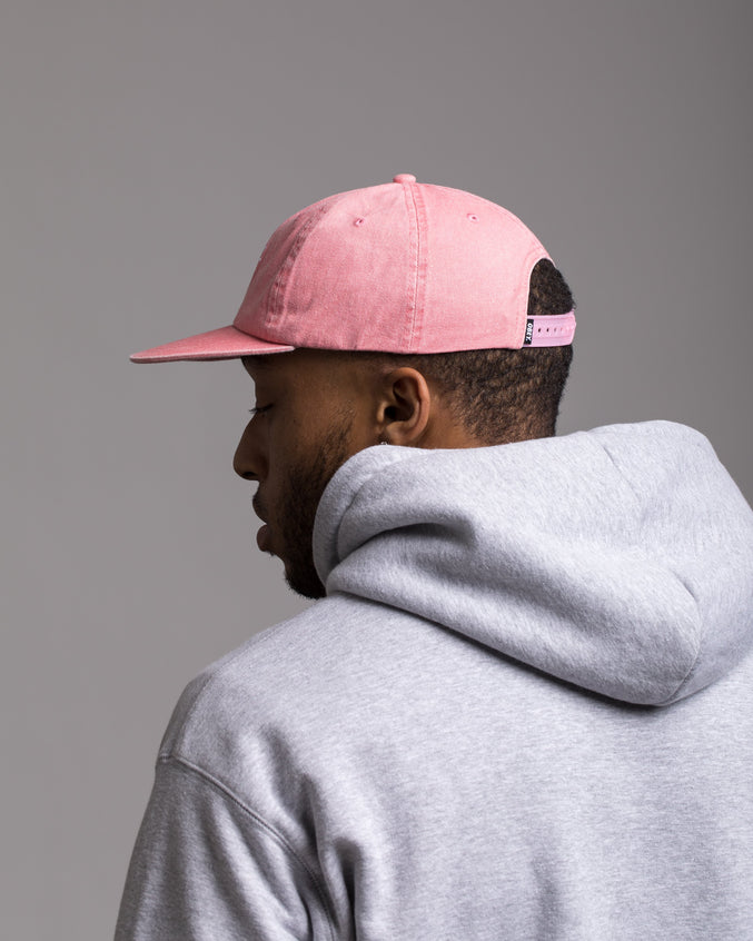 Rose 6 Panel Snapback - Color: Pale Coral | Pink