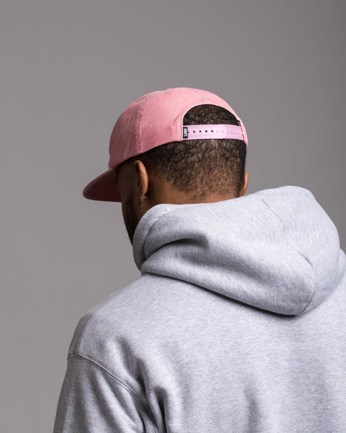 Rose 6 Panel Snapback - Color: Pale Coral | Pink