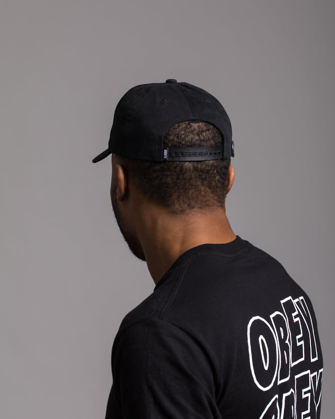 Cutty 6 Panel Snapback - Color: Black | Black