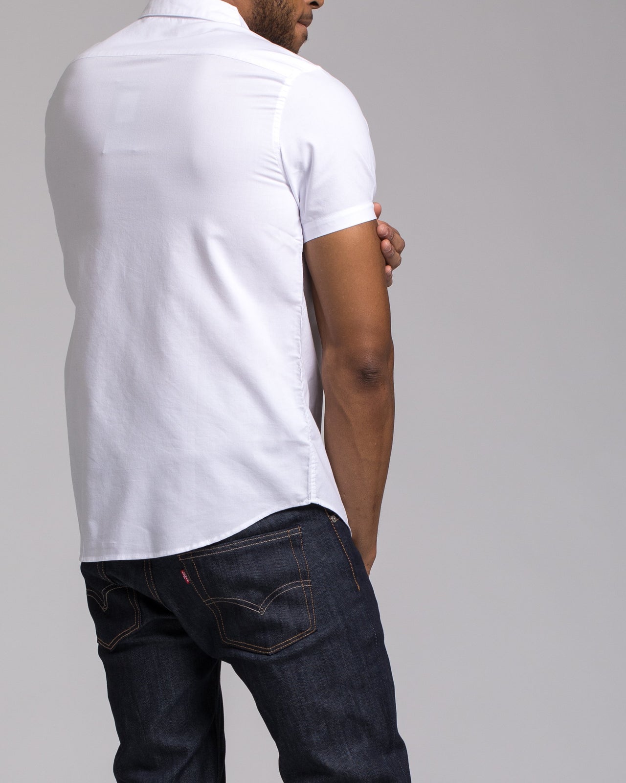 Thatll Do Short Sleeve Oxford Shirt - Color: White | White