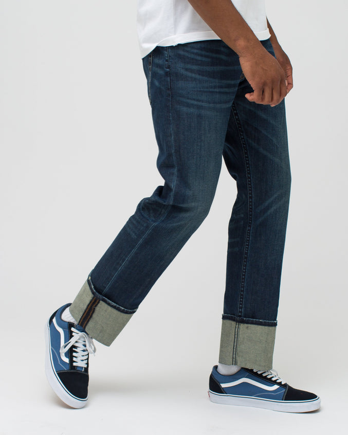 Cuffed Denim Pant - Color: Classic Dark | Blue