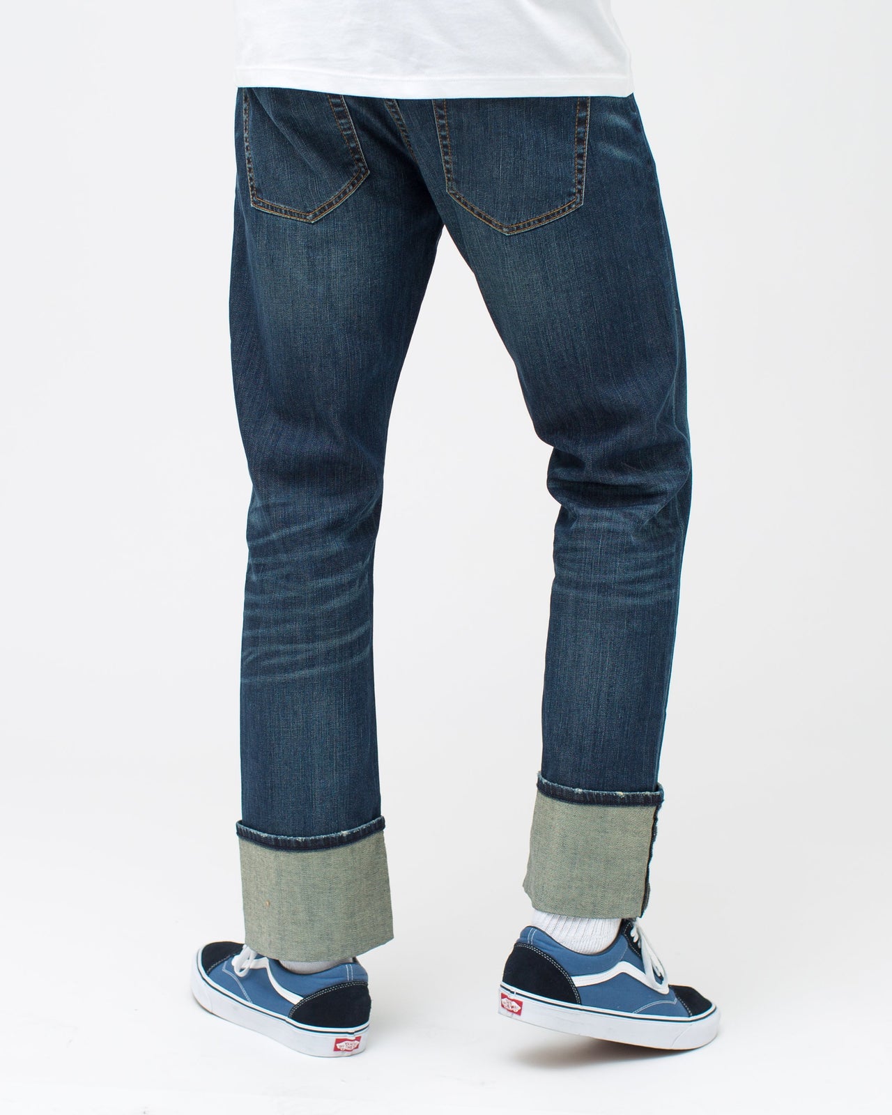 Cuffed Denim Pant - Color: Classic Dark | Blue