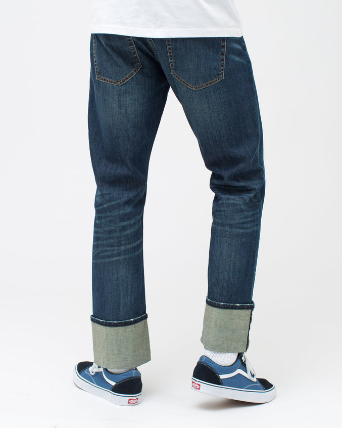 Cuffed Denim Pant - Color: Classic Dark | Blue