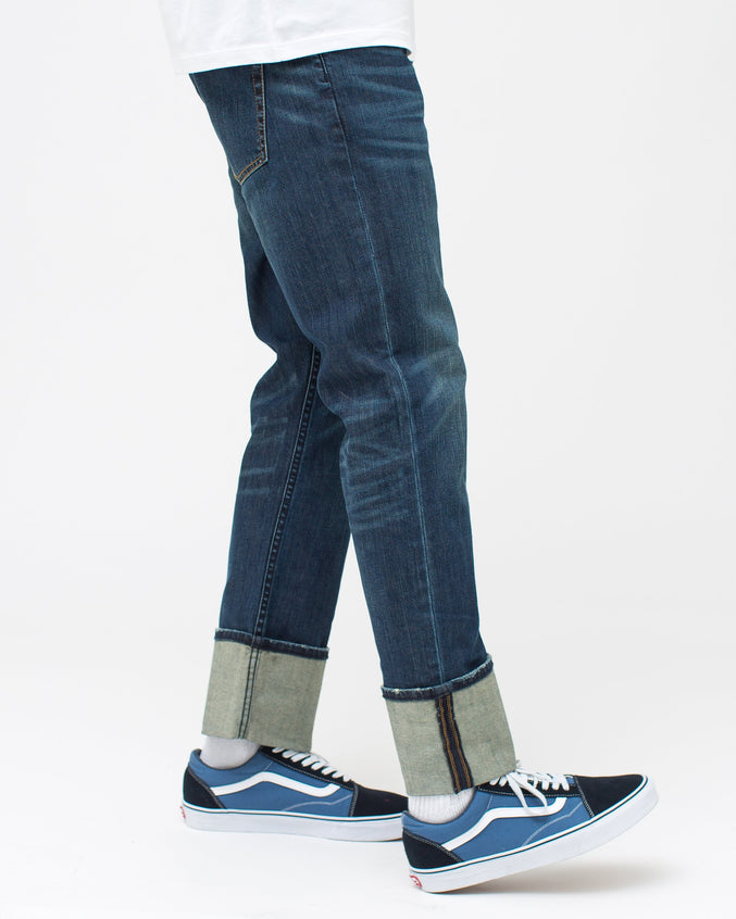 Cuffed Denim Pant - Color: Classic Dark | Blue